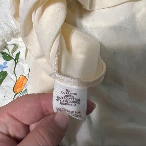 Re blu babydoll style short dress orange & blue flowers size small - Picture 7 of 7